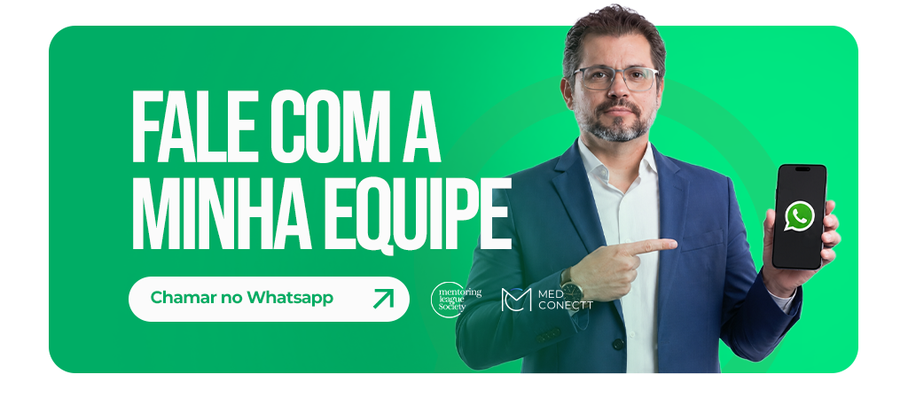 Entre em contato com a equipe MedConectt pelo WhatsApp. Tire dúvidas sobre mentoria, workshops e programas exclusivos. Atendimento rápido e personalizado!